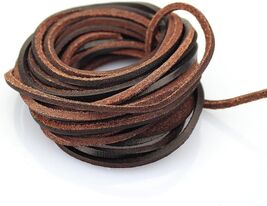LolliBeads 3mm Flat Genuine Leather Strip Cord Braiding String 5 yards - $14.85