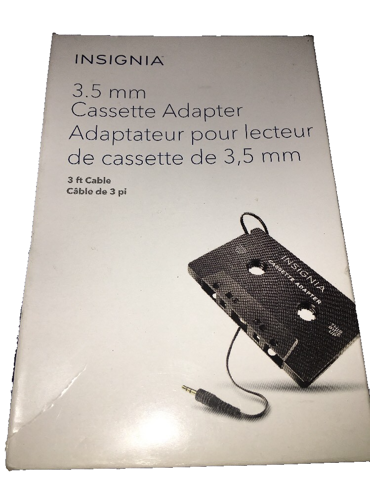 Insignia 3.5mm Cassette Adapter-Brand New(Box Has Wear)-SHIPS N 24 HOURS - $49.38