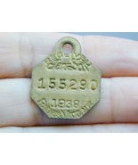 1938 Rabies Vaccination License Dog Tag Marion Ohio - $472.40 MXN