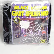 Giant Spider Web 7 FT Halloween Decoration Nylon Indoor Outdoor Black Widow - £15.56 GBP