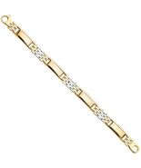 14k Two-tone Gold Rectangular and Watch Link 8.25" Men's Bracelet - $2,257.00
