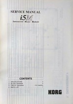 KORG i5M Synthesizer MIDI Music Synth Module Original Service Manual Boo... - $49.49