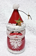 Hand Painted Santa Claus Wood Figure 3 1/2 inches Tall Ornament Figurine - $9.90