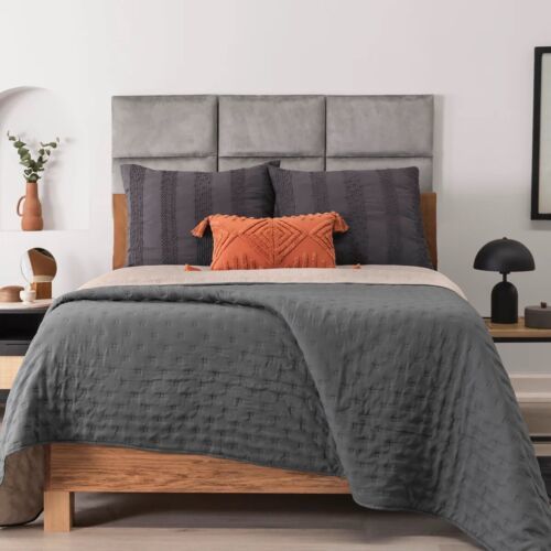 Primary image for GRAY COLOR SPECIAL FABRIC REVERSIBLE ULTRASLIM COMFORTER SET 1 PCS QUEEN SIZE