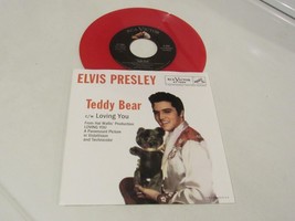 Elvis Presley  45  &amp; Picture Sleeve   Teddy Bear   RCA Red Vinyl - £19.27 GBP