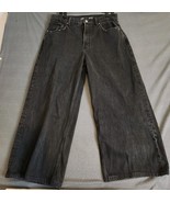 Old Navy Baggy Wide Leg Extra High Rise Black Denim Jeans Distress Women... - €21,22 EUR