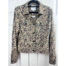 Womens Tommy Bahama Two Palms Cheetah Leopard Raw Edge Jacket Xs Euc - £62.93 GBP