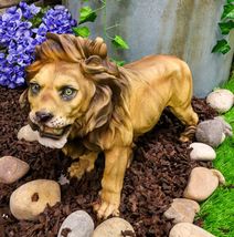 Realistic African Lion King Of The Jungle Growling And Baring Teeth Stat... - $45.99