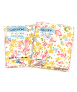 Vintage Cannon Full Flat Floral Sheets &amp; Pillowcase Set 2 Pastel Flowers - €29,94 EUR