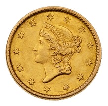 1853 Or Liberty En Au État ! Grand Début US Or Dollar - $557.65