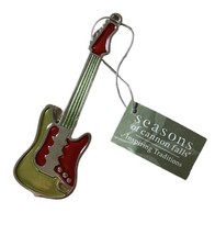 Seasons of Canon Falls Metal Electric Guitar Ornament 4 inch - £3.78 GBP