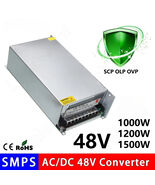 DC 48V 1000W 1200W 1500W Switch Power Supply AC 110V 220V Transformer Co... - $1,647.40 MXN+
