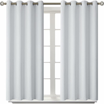 Room Darkening Curtains 54 Inches Long - Grommet Thermal Insulated Drapes Window - £30.37 GBP