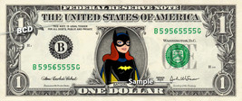 BATGIRL on a REAL Dollar Bill Cash Money DC Comics Collectible Memorabilia Bank  - £6.98 GBP