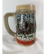 Vintage 1987 Budweiser Holiday Beer Stein Mug Clydesdale Ceramarte &quot;C&quot; S... - £7.62 GBP