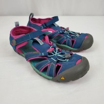 Keen Newport Sandals Shoes Women&#39;s 7 Blue Pink Hiking Outdoors Waterproof - £25.98 GBP