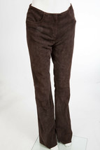 Jitrois Pika Brown Suede Leather Bootcut Extra Long Pants sz 42 US 10 - £111.65 GBP