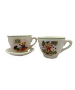 Vintage Porcelain China Little Jack Horner &amp; Little Miss Muffet Cups &amp; S... - $26.05 CAD