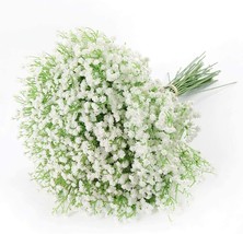 Artificial Baby Breath Gypsophila Flowers Bouquets 15 Pcs Real Touch, White - £31.96 GBP