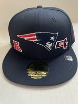 New England Patriots New Era 5950 Identity Fitted Hat Size 7 5/8 NFL Blue NWT  - £39.49 GBP