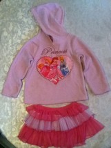 Girls Lot of 2 Size 4T Disney pink hoody tutu skirt 2 pc - £11.05 GBP