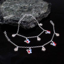925 Silver Jewelry Kids  Butterfly Anklets Ankle chain foot baby Bracelet 5.5&quot; - £29.72 GBP
