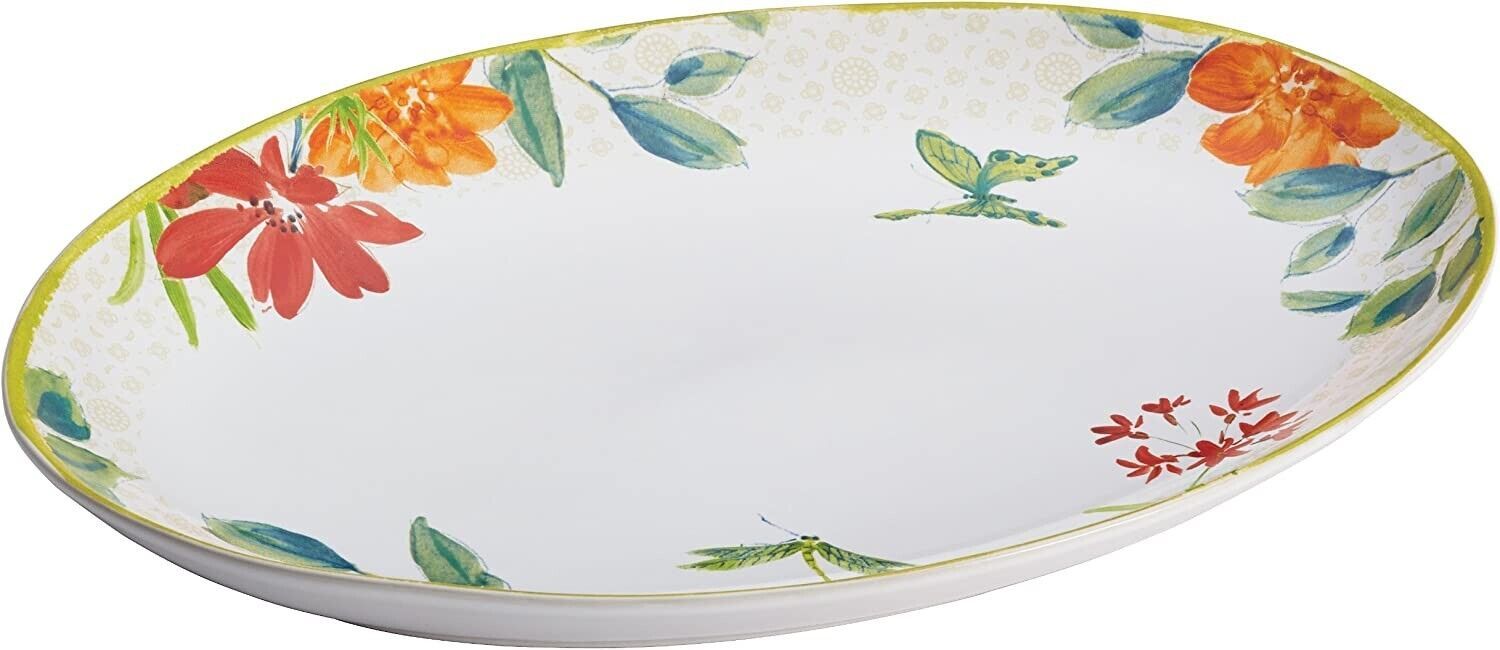 Bonjour Al Fresco Serveware 9.75" X 14" Microwave/Dishwasher Safe Platter ~ New