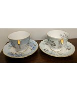 Aynsley 2 Sets of Bone China Tea Cup Teacup and Saucer Light  Blue / Min... - $30.20 CAD