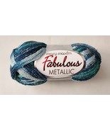 Mary Maxim Fabulous Metallic 834-200 Aqua/Blue Yarn 32 yards - $9.07 CAD