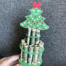 Christmas Money Holder Wooden Crafts Ornaments - $260.39 MXN