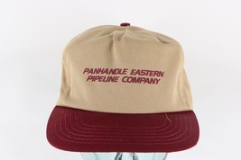 Vintage 90s Panhandle Eastern Pipeline Company Spell Out Snapback Hat Brown USA - £17.73 GBP