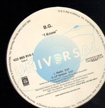 I Know [Vinyl] by B.G. (2000-10-31) [Audio CD] - £44.64 GBP