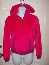 P.S. Aeropostale Hot Pink Fleece Hooded Long Sleeve Jacket Size Xl Girl&#39;s Euc - £12.05 GBP