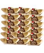 lot 50 Disposable Wood Boat Dishes Compostable Food Serving Plate Tray c... - €8,30 EUR