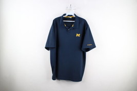 Columbia Mens XL Distressed Block M University of Michigan Collared Polo Shirt - £27.06 GBP
