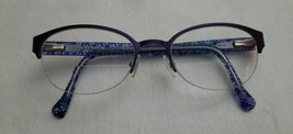 Lucky Brand Coastal Women&#39;s Eyeglasses Frames Half-Rim 49-18-135 Purple - £15.83 GBP