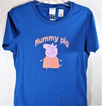 Peppa Pig T-Shirt Girls Large Blue Hasbro Brand Mummy Pig - $9.78