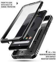 Google Pixel 3 XL Rugged Case with Built-in-Screen Protector Heavy Duty Blue - £40.66 GBP