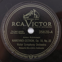 Victor Symphony Orchestra &quot;Kamennoi-Ostrow / Liebestraum 1939 12&quot; 78 rpm 35820 - $21.36