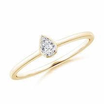 ANGARA Natural Diamond Pear-Shaped Engagement Ring (Grade-HSI2, 0.18 Ctw) - £490.00 GBP