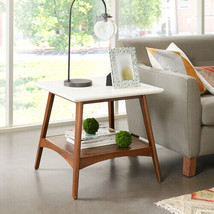 Parker End Table Wooden Frame - Off White - £177.69 GBP