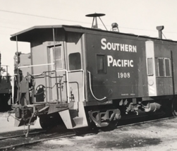 Southern Pacific Railroad SP #1908 Caboose Train B&amp;W Photograph at El Centro CA - £7.12 GBP