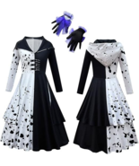 Cruella Deville Costume Halloween Girls Costume Cosplay - $21.82 CAD