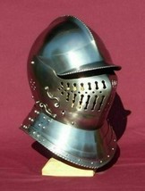 Medieval Knight European Closed Armor Helmet Halloween Role Play Halloween - £173.69 GBP