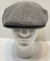 The London Cap John White and Son Herringbone Plaid Flat Cap Cashmere Wool Gray - £37.46 GBP