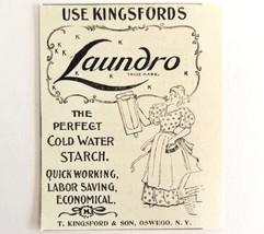 Kingsford Laundro Laundry Detergent 1894 Advertisement Victorian Soap AD... - £7.98 GBP