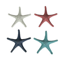 Set of 4 Cast Iron Starfish Home Decor Sea Sculpture Coastal Table Decorations - £27.65 GBP