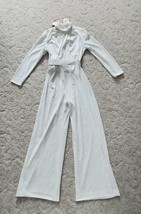 1970s Vintage Jerrie Lurie Bellbottom Palazzo Wide Leg Disco Jumpsuit Pant Suit - £125.07 GBP
