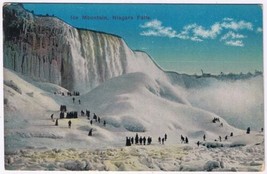 Postcard Ice Mountain Niagara Falls People - £3.10 GBP