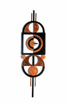 Vertical Geometry in Motion Wood and Metal Wall Sculpture - Mid Century Abstract - £272.49 GBP